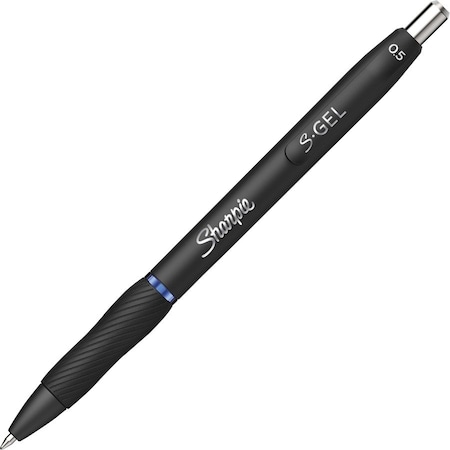 SHARPIE Gel Pen, 0.5mm Point, 3/10"Wx3/10"Lx7"H, 12/DZ, Blue PK SAN2096146